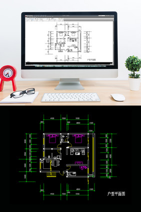 两室一厅CAD户型图纸