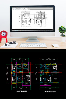 248米大户型复式CAD图纸