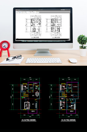 104平米复式CAD图纸