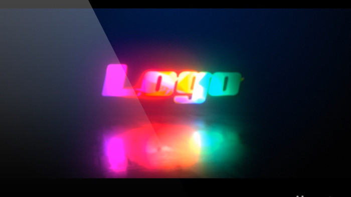 闪烁变化的炫彩霓虹灯logo动画AE模板