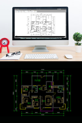 四室两厅大户型CAD户型图