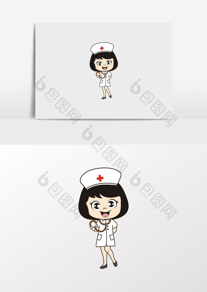 卡通可爱萌萌哒护士医院医护人员形像