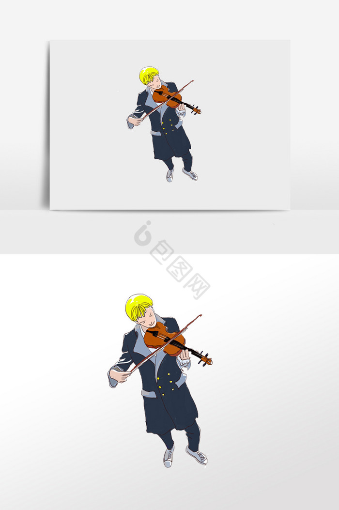拉小提琴的小男孩图片