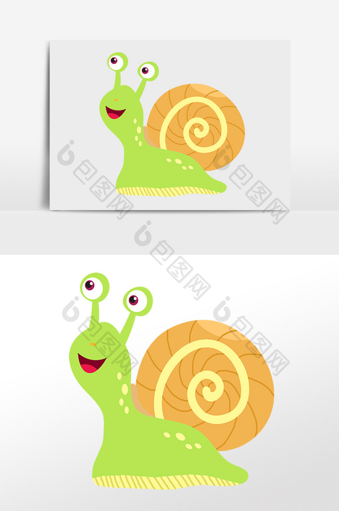 可爱卡通小昆虫绿色蜗牛 图片下载 包图网