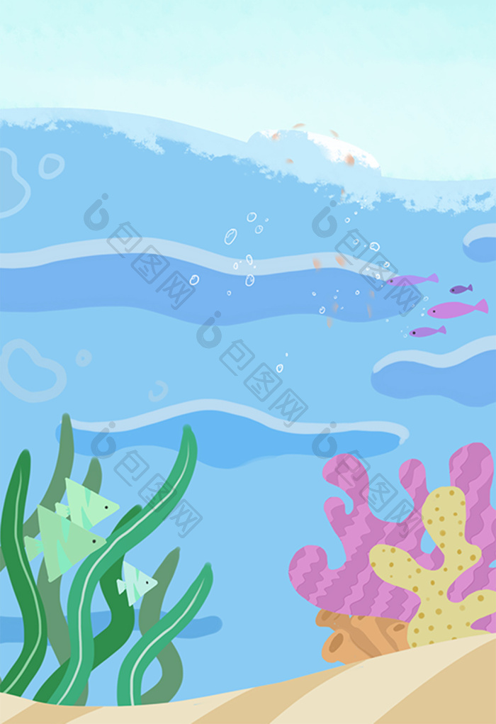 海底世界水草图片