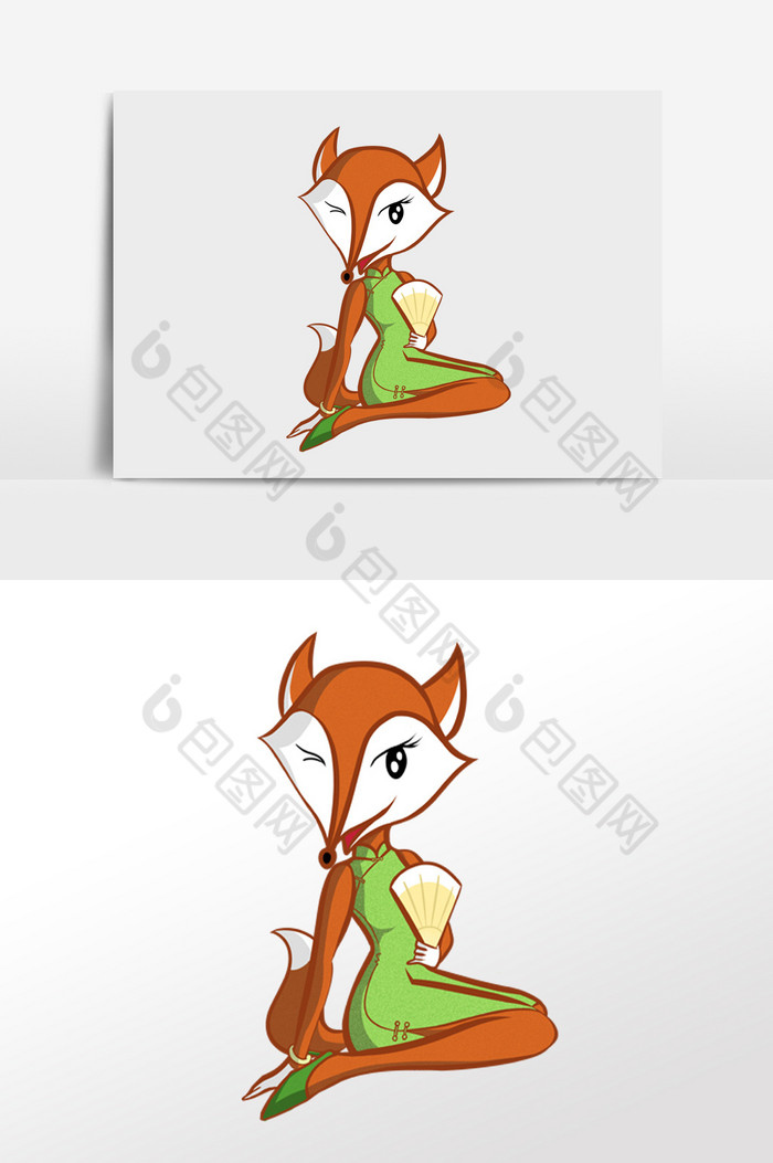 妩媚 妩媚狐狸插画图片-包图网