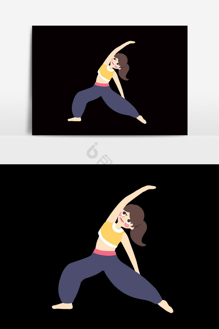做瑜伽健身的少女图片