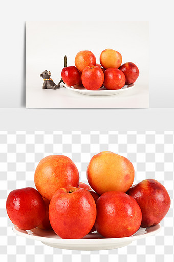油桃桃子新鲜水果元素图片