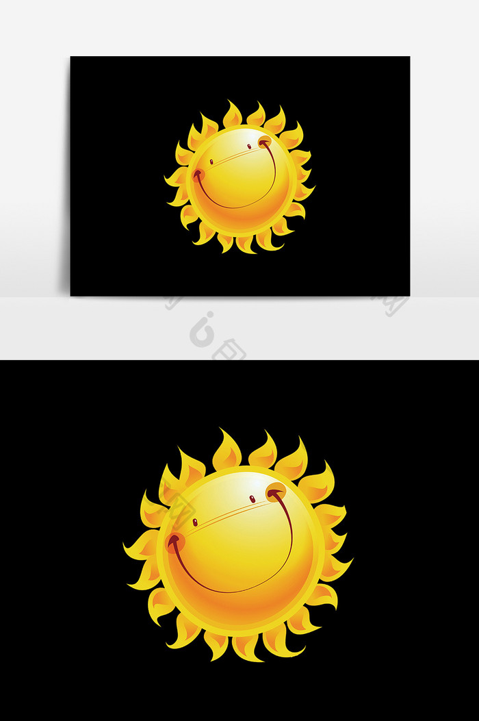 太阳笑脸设计元素