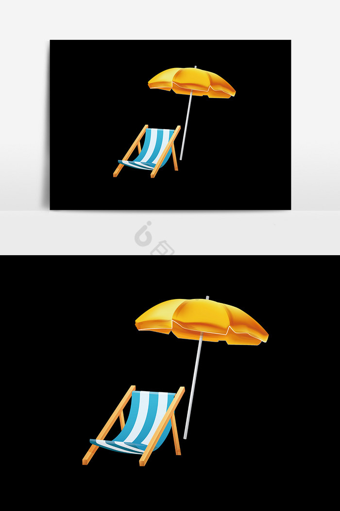 椅子太阳伞图片
