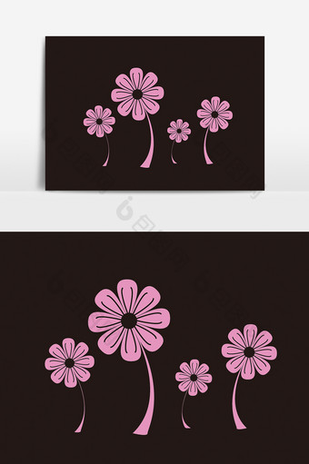 花朵粉红色小花元素图片