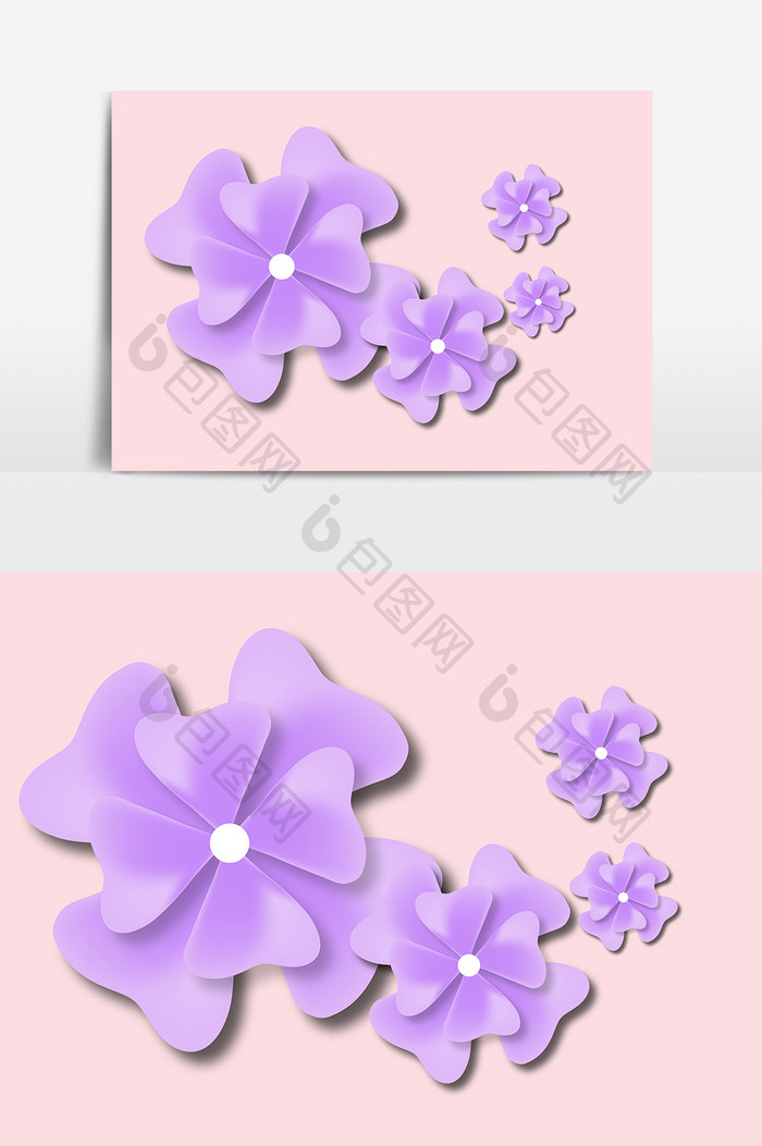 花朵元素紫色花朵元素