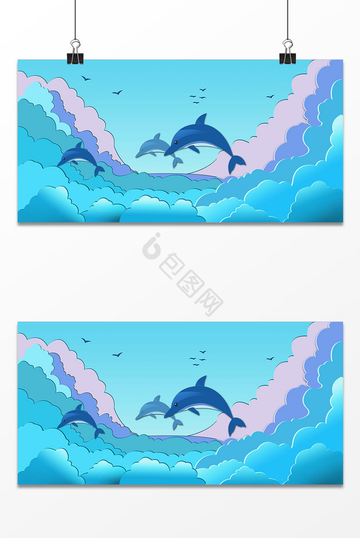 蔚蓝海豚图片