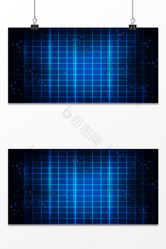 蓝色方框设计背景图片
