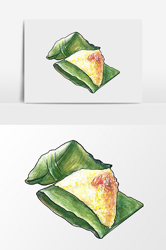 水彩手绘端午节粽子图案图片