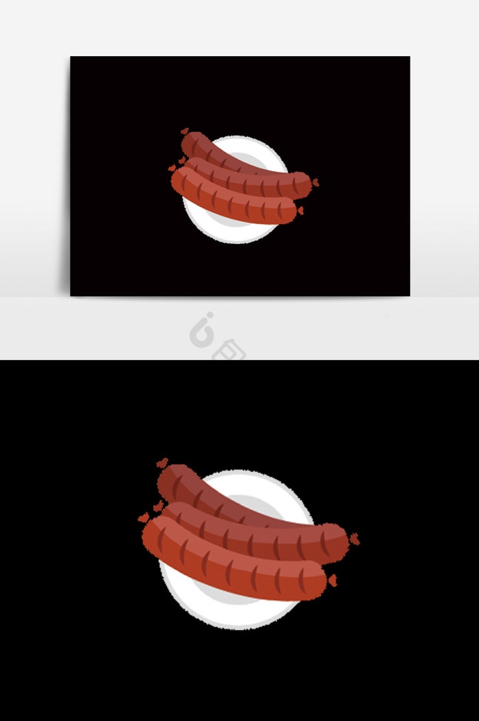 盘子香肠图片