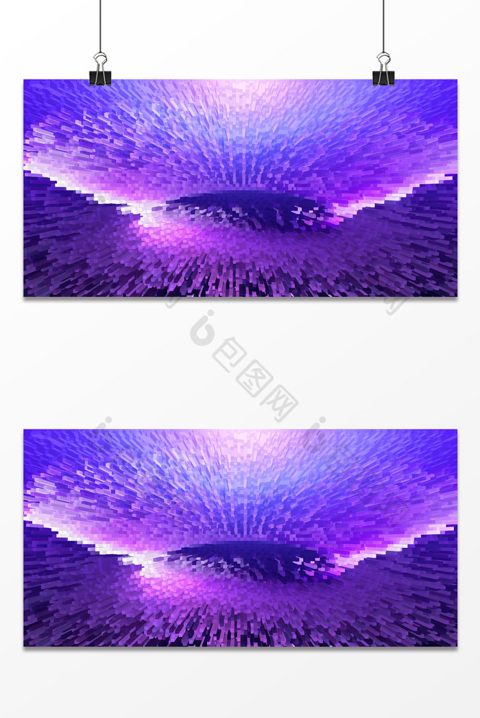 3D紫色活动背景图