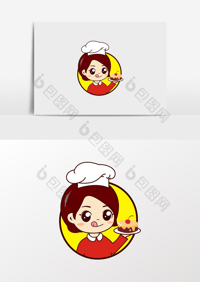 厨师妈妈烘焙蛋糕行业美女形像图片