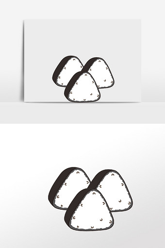 手绘卡通美味日式饭团图片下载