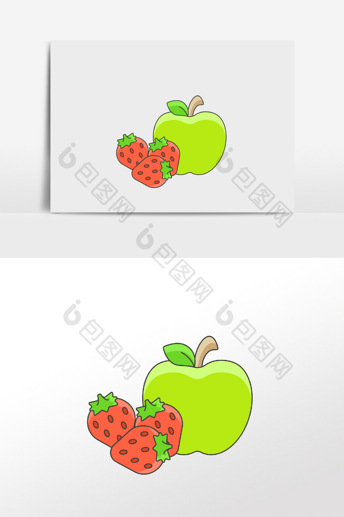 水果青苹果草莓图片图片