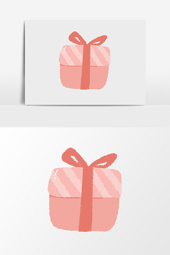 手绘水彩粉色礼品盒图片