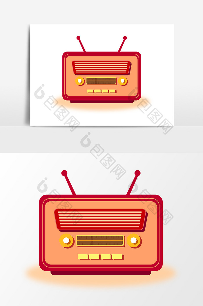 收音机素材收音机元素设计