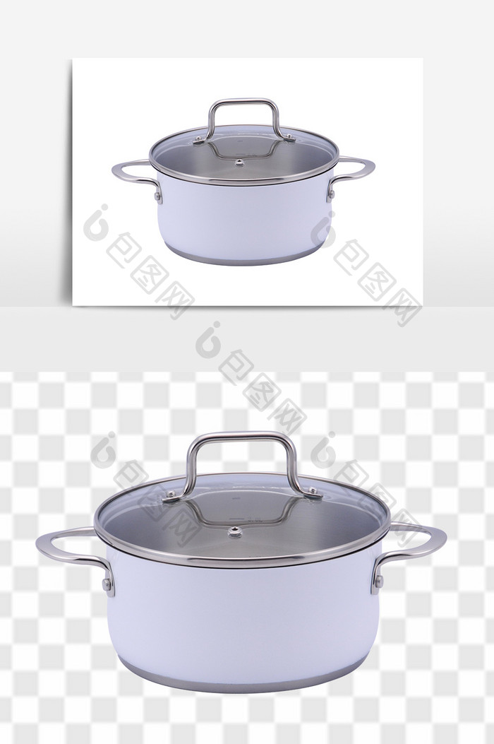 高清免抠汤锅不锈钢锅元素
