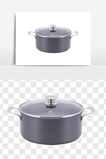 高清免抠烹饪锅具不锈钢锅元素图片