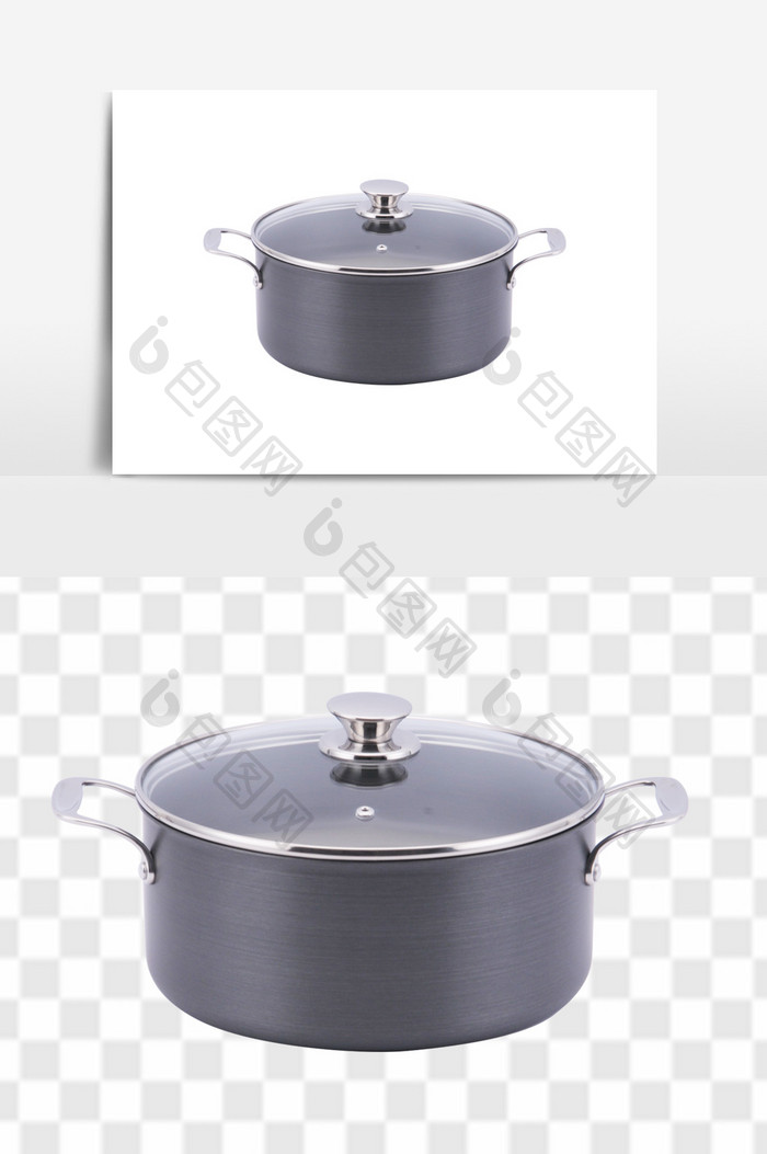 高清免抠烹饪锅具不锈钢锅元素
