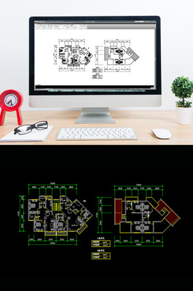 跃层150平米158平米CAD图纸