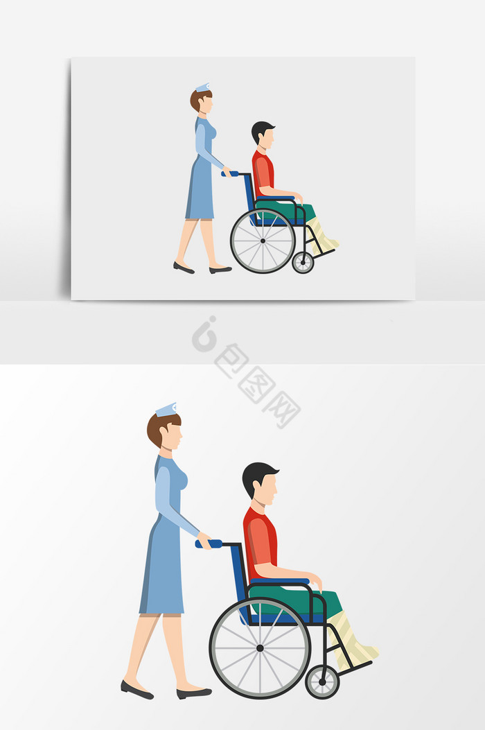 病人护士轮椅图片