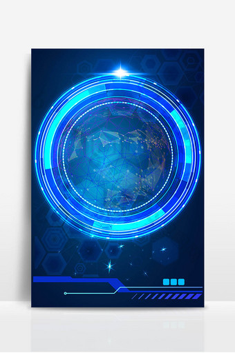 蓝色科技圆圈背景设计图片