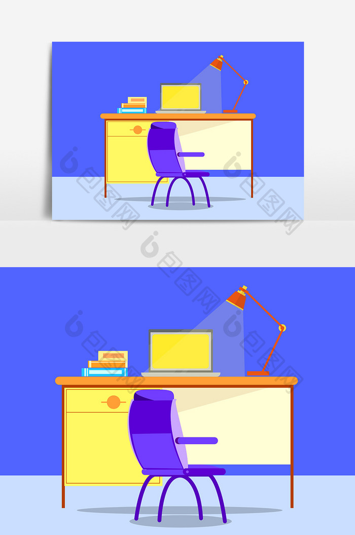 办公桌元素素材设计