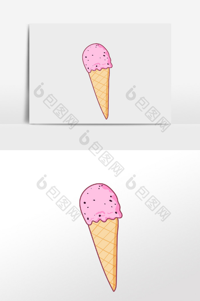 手绘卡通美食冰淇淋