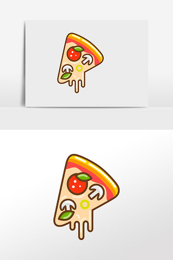 手绘卡通美食西餐披萨饼图片