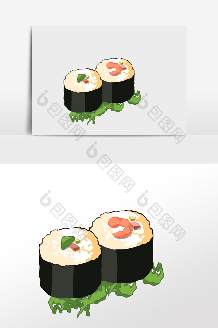手绘美食日本寿司