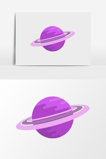 紫色卡通星球素材图片