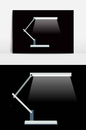扁平矢量台灯元素图片