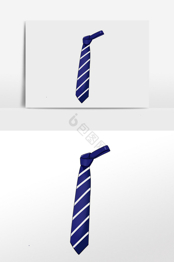 男士条纹领带插画图片