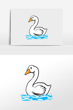 天鹅插画图片