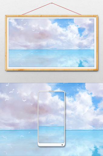 手繪天空圖片-手繪天空素材免費下載-包圖網