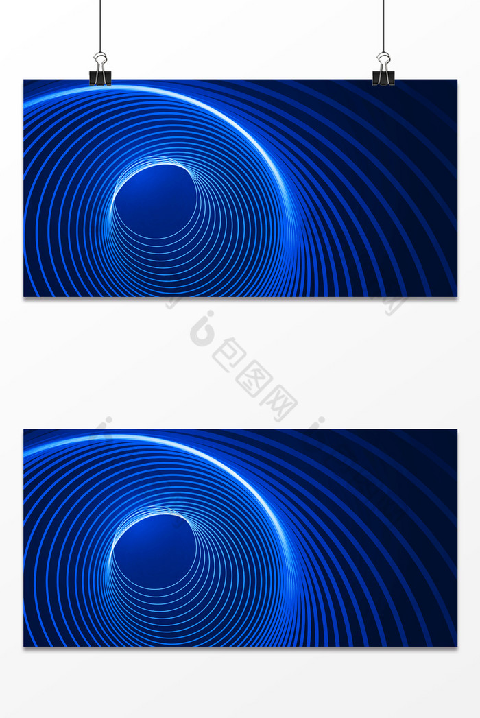 科技场景蓝色科技空间图片