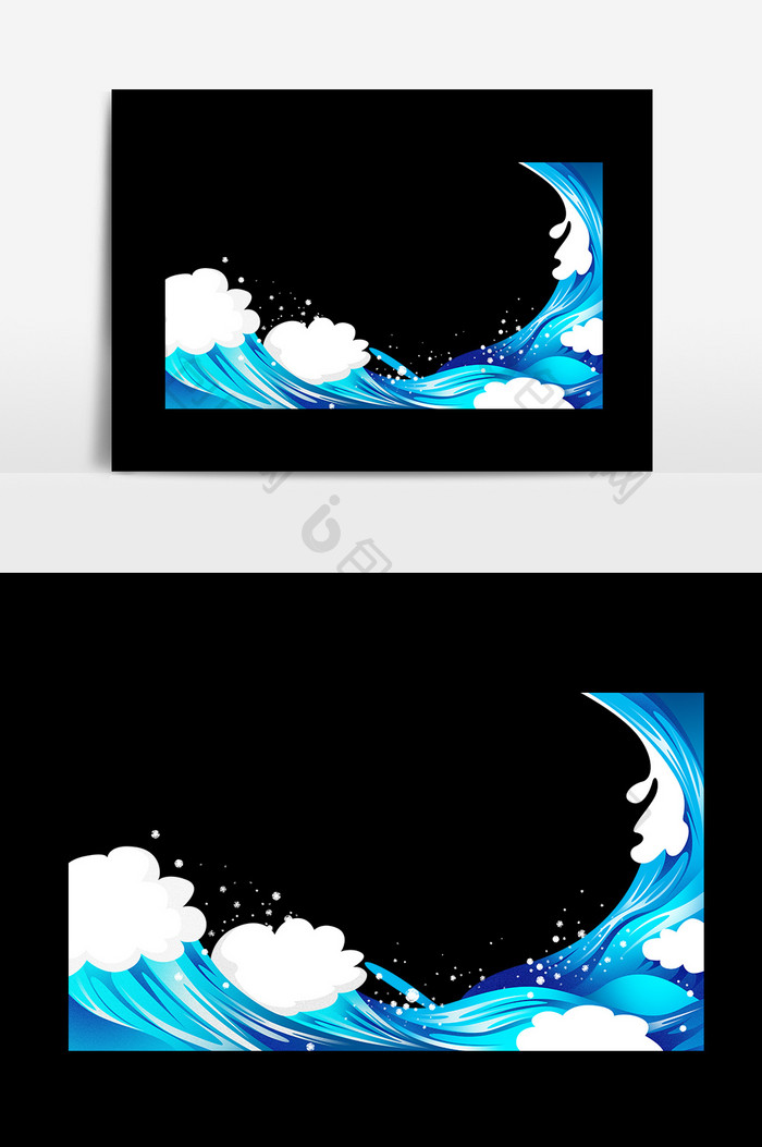 漫画卡通海浪 图片下载 包图网