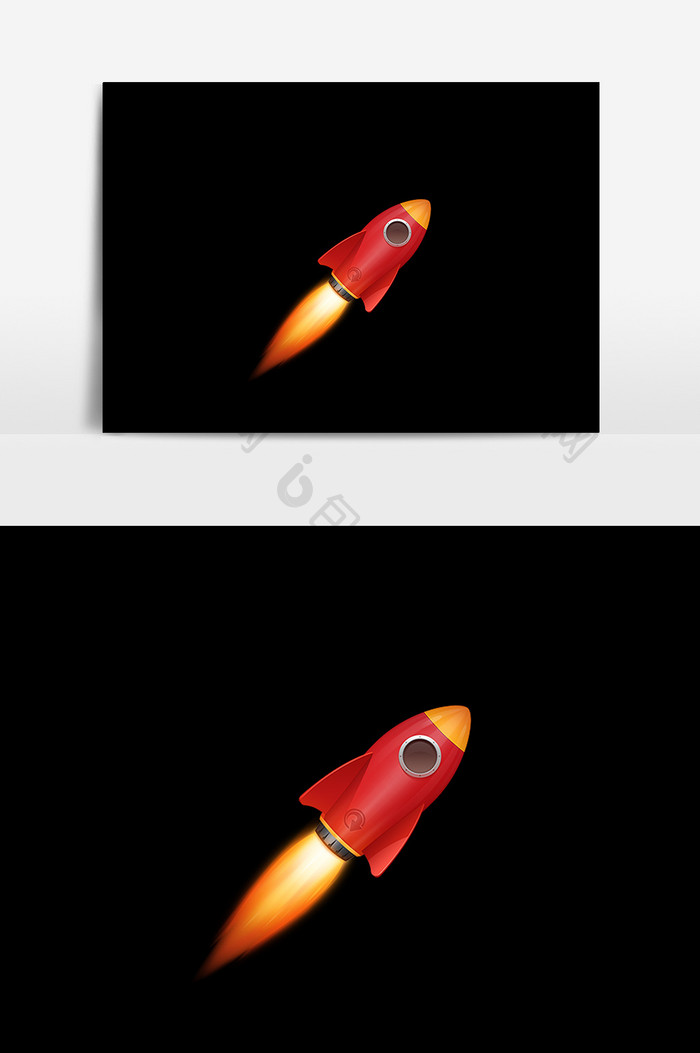 火箭装饰图案设计元素