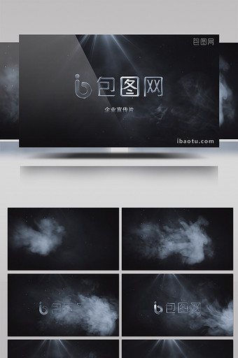 真实烟雾金属质感LOGO演绎片头AE模板图片