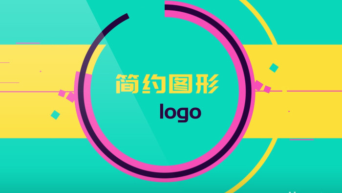 4款简约图形动画演绎LOGO片头AE模板