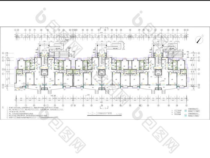 板式小高层住宅楼建筑施工图