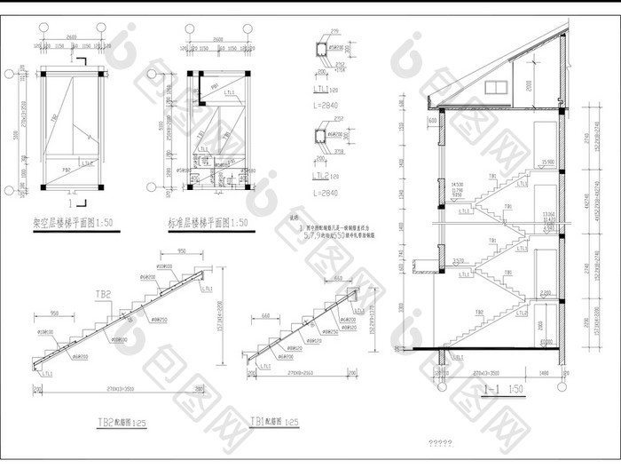 CAD宿舍楼建筑施工图