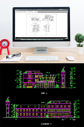 CAD住宅小区会所全套建筑设计图