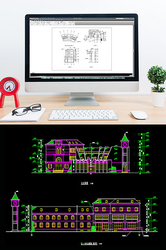 CAD住宅小区会所全套建筑设计图图片